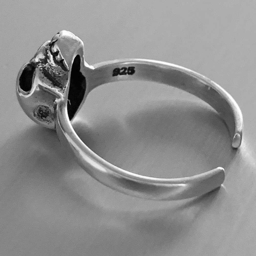 Sterling Silver Skull Toe Ring, Religious Rings, … - image 7